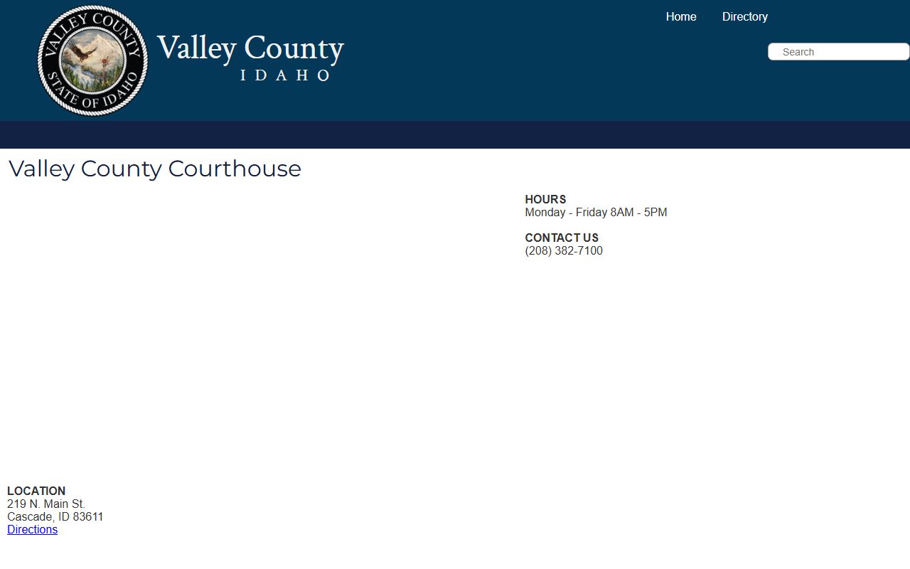 Valley County courthouse court records location