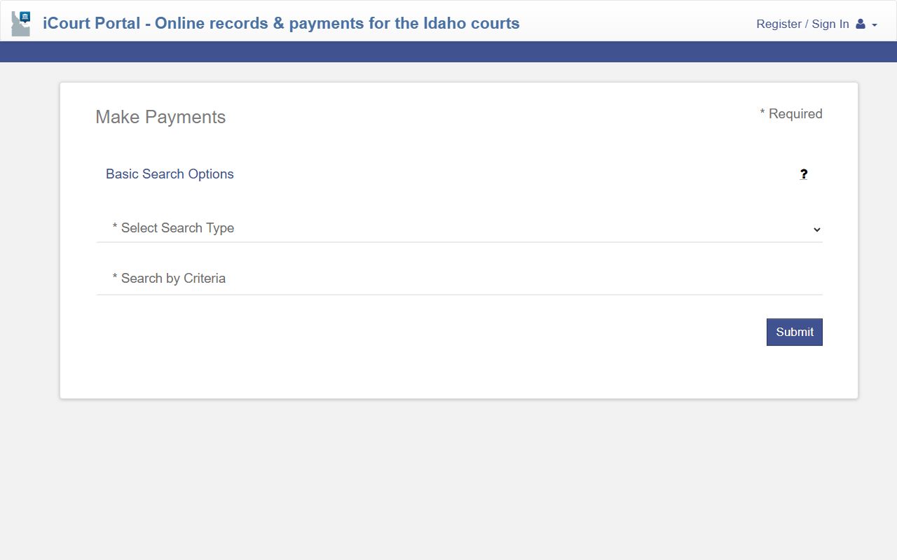 Valley County traffic court records iCourt payment search
