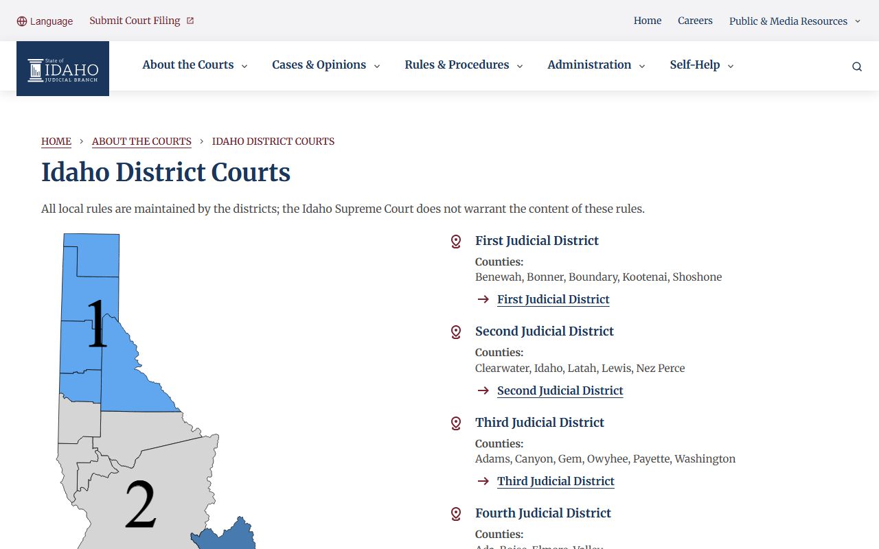 Valley County District Court Fourth Judicial District record access